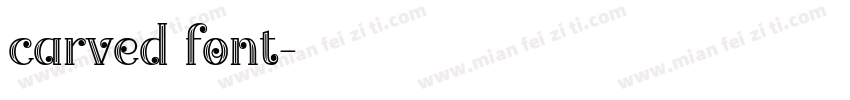 carved font字体转换